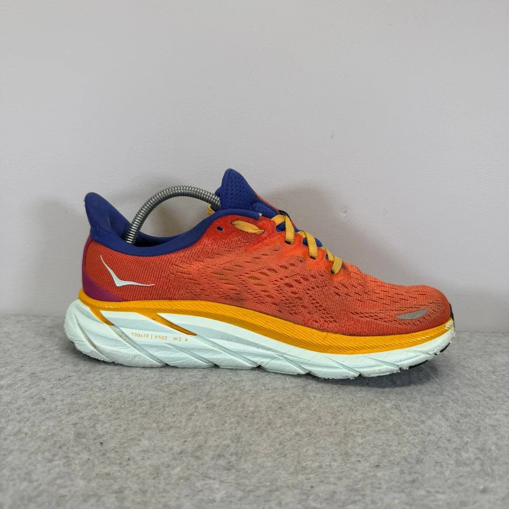 Hoka Clifton 8 Womens Shoes Size 7.5 Flame Blue Glass Running Shoes 1119394 FBLN